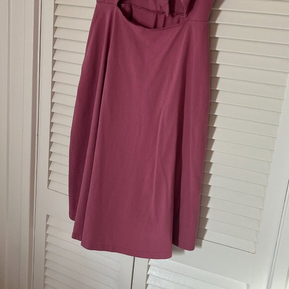 Pact fit & flare tie-back dress pink small organic cotton - Picture 8 of 13